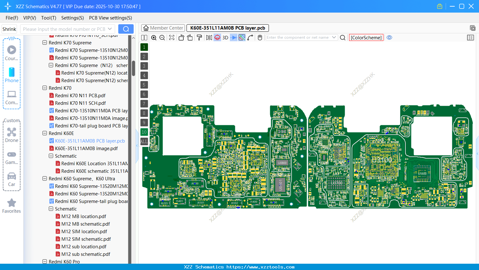 Xiaomi Redmi K60E-351L11AM0B PCB Layer